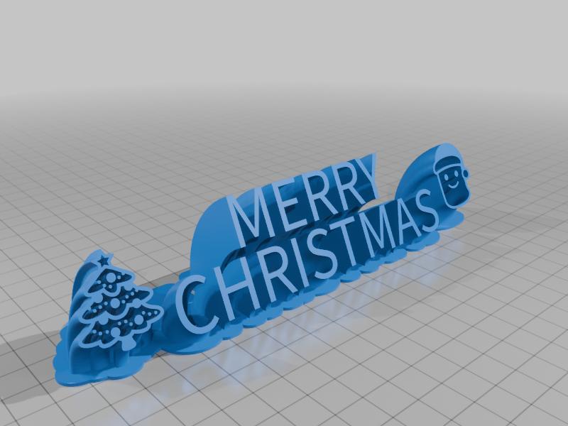 Merry Christmas Name Plate