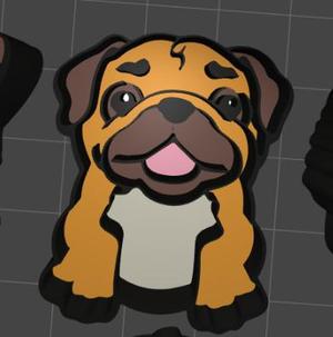 pug Charm, Dog Keychain, Dog Keychain, Gift For Dog Lovers