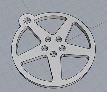 Car rim keychain