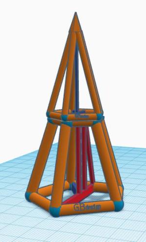 Tronco de pirámide con todas sus partes
