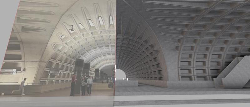 Washington DC Metro Station 1:160 N Scale