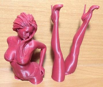 Girl in shorts (split for easy printing)