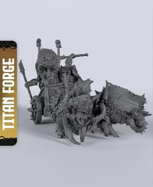 Orc Boar Chariot - With Free Dragon  - 5e DnD Inspired for RPG and Wargamers