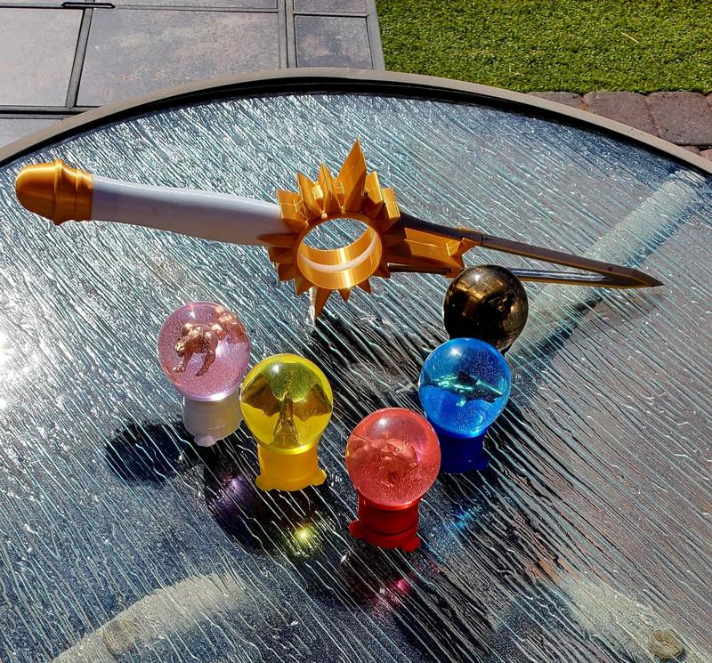 Crystal Saber with Animal Crystals Power Rangers Wildforce