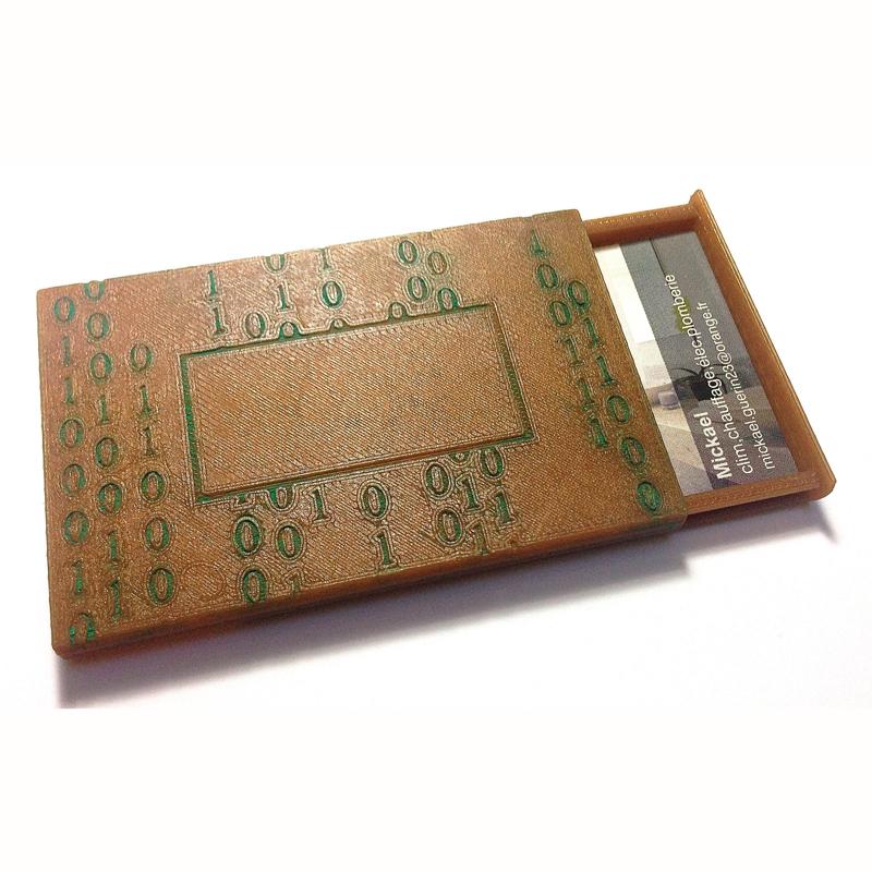 Binary Slider Business Card Holder