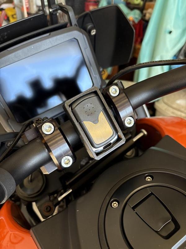 Motorcycle 1.5" handlebar garage opener holder