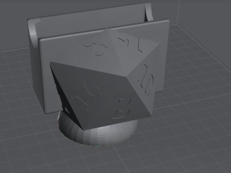 D20 Business Card Holder (For Vertical Business Cards: 2in x 3.5in)