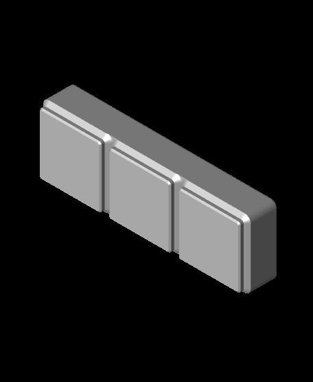 Gridfinity 1x3 holder for thickness and thread gauge.