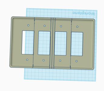 4 Gang Light Switch Cover