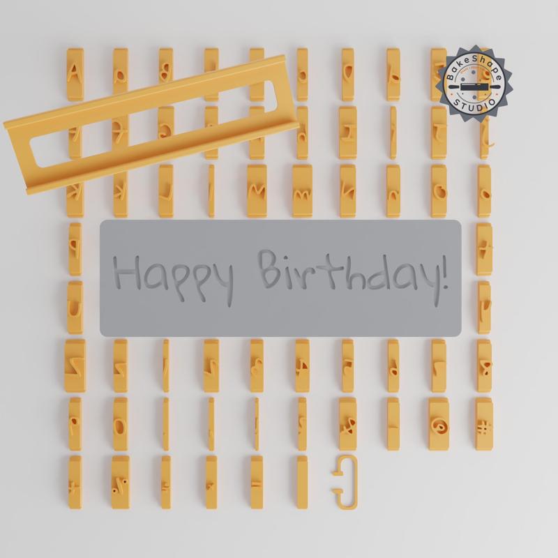 Gloria Hallelujah Font Tiles, 1/2" Size, 80-Piece Set, Perfect for Clay, Cookies & Fondant PRODUCT_2818