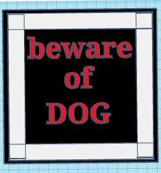 beware of dog sign