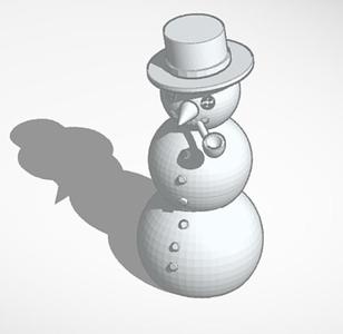 snowman with candle