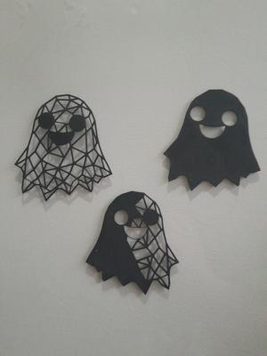 Low Poly Ghost Wall Art