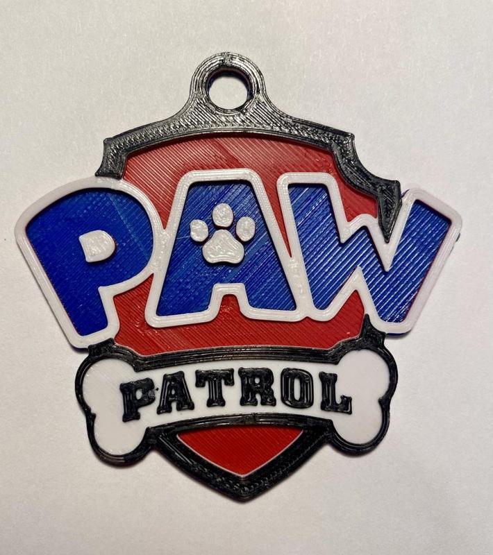 Paw Patrol Logo Badge Keychain