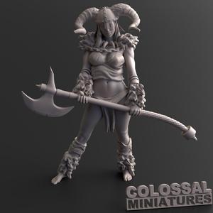 Barbarian Female A Skara, PRE-SUPPORTED