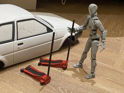1/10TH SCALE HYDRAULIC FLOOR JACK FOR RC GARAGE