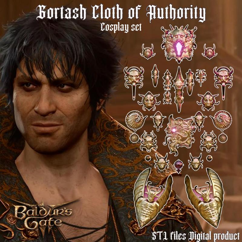 GORTASH CLOTH OF AUTHORITY ACCESSORIES COSPLAY SET BALDURS GATE 3