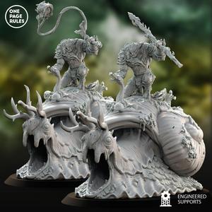 Champion of Plague on Giant Snail - Plague Daemons
