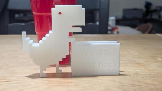 Google Chrome Dino Run - "We'll be right back" cart - #BRB