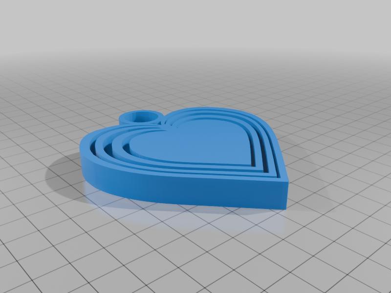 Triple heart keychain