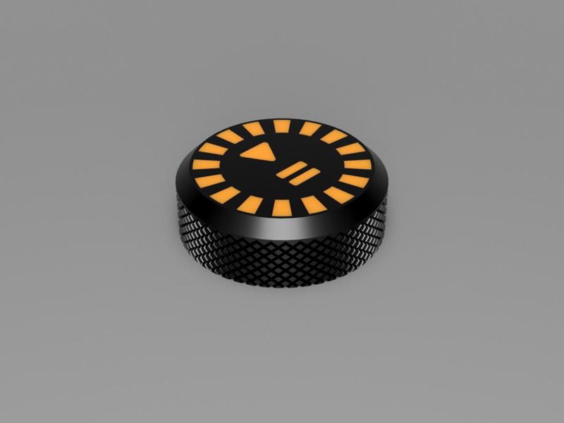Media control volume knob - Knurled knob