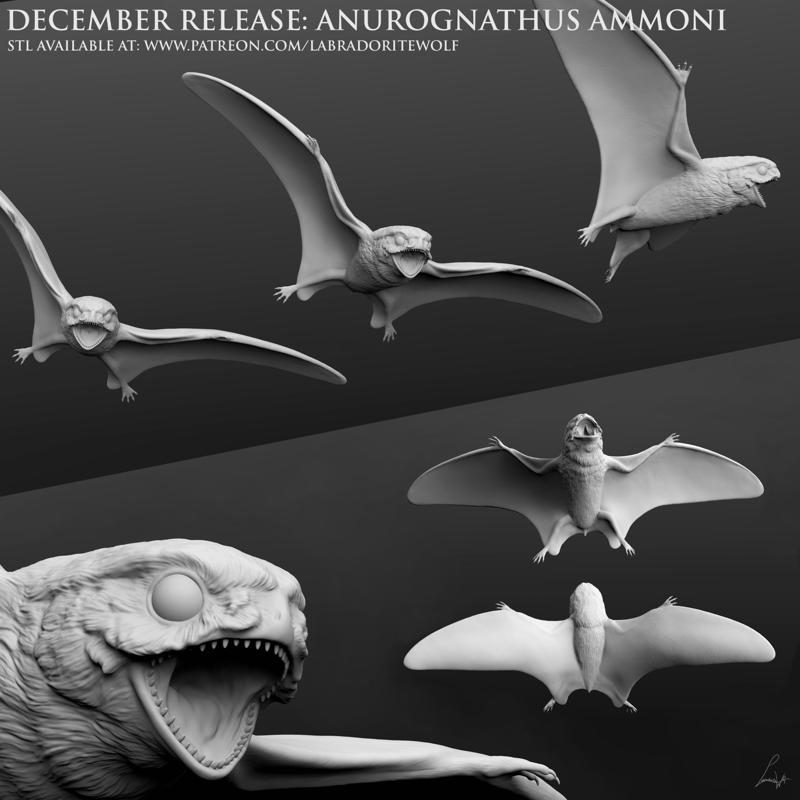 Anurognathus ammoni, tiny pterosaur