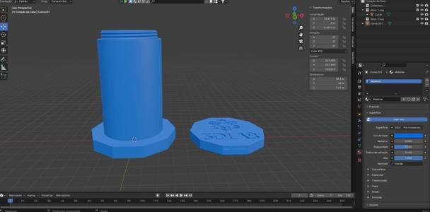 Suporte de filamento para caixa.