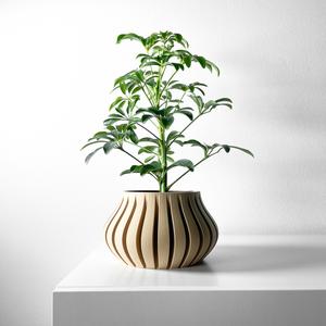 The Toril Planter Pot with Drainage Tray & Stand Included | Modern and Unique Home Decor