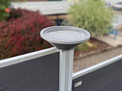 Modern Bird Drinker / Bird Bath for WPC Fence Post