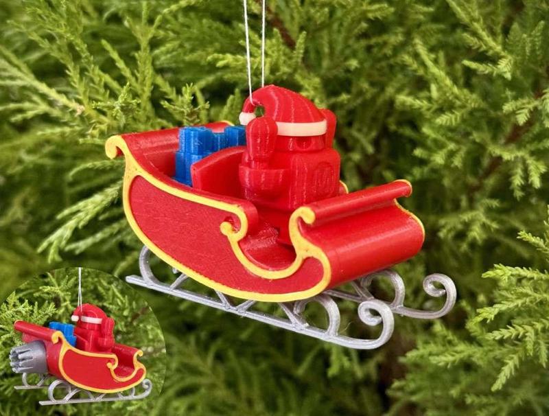 Maker Faire Sleigh Ornament With Jet Engine