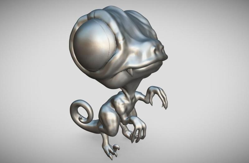 Kawaii Chibi Raptor Stylized: STL File