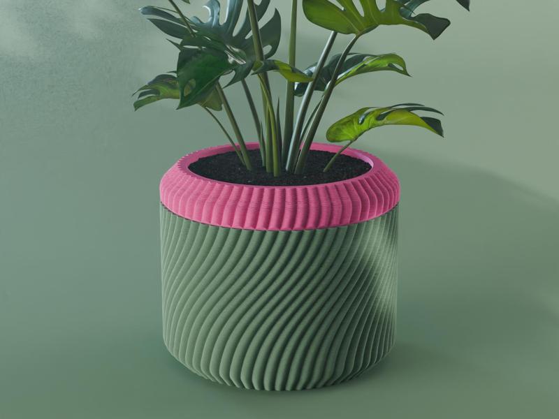 Nami Planter Pot, Scalloped Bezier | Small, Medium, Large | Self Watering and Drip Tray 