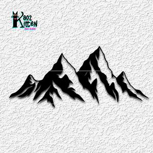 twin peaks mountain range wall art natural mountains outdoor decor