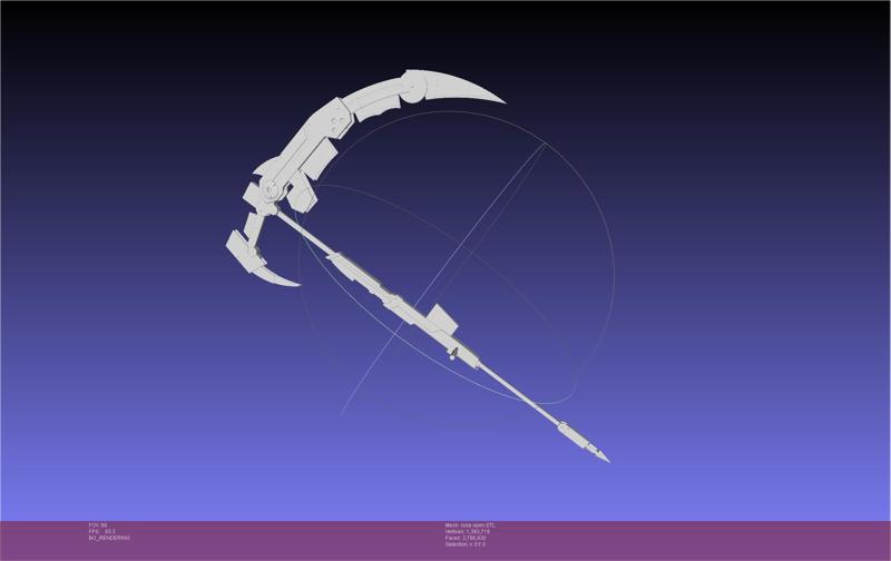 RWBY Ruby Rose Crescent Rose Movable Template