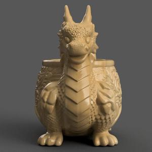 ornament dragon planter - vase - garden urn - candy dish - candle holder