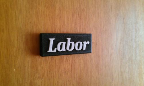 Labor Schild zweifarbig mit Filamentwechsel