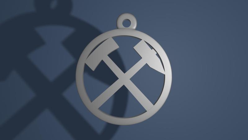 Bergbau Mining Ornament Christmas hanger gift Schlägel Eisen