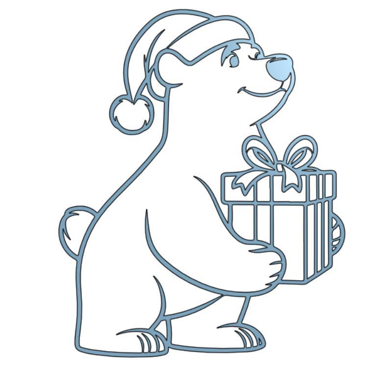 Festive Bear Ornament / Festlicher Bär Ornament