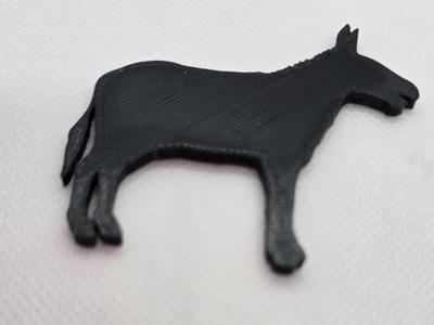 Donkey Silhouette - 9 minute test print