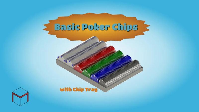 Simple Poker Chips and Chip Tray   