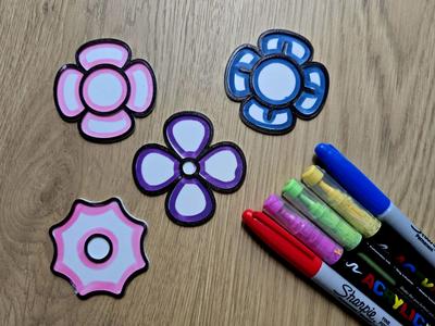 Flower DIY Coloring Set Craft NO AMS 1