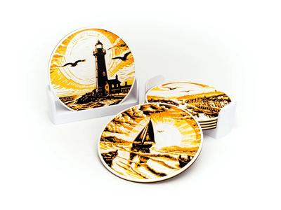 Coastal Village Coasters   