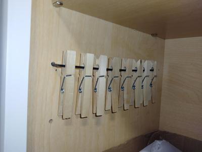 In-cabinet Clothes-pin Hanger