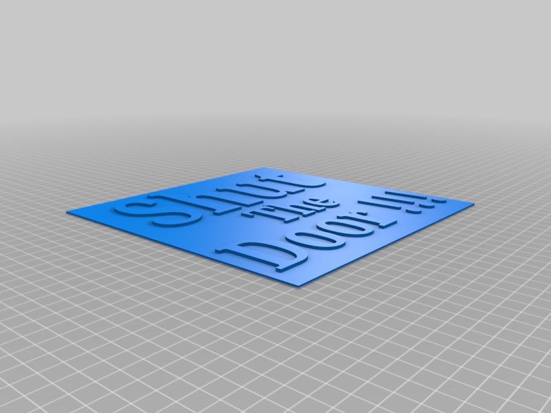 Shut door sign