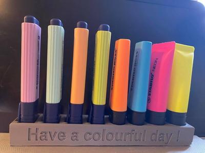 Marker pen rack- Staedtler + Stabilo