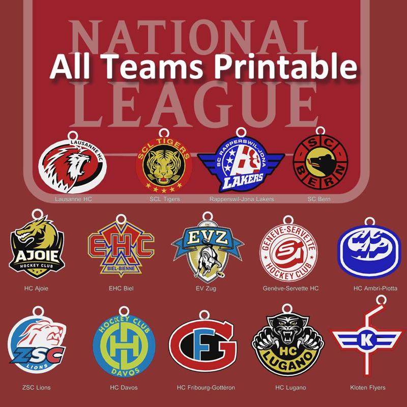 Swiss National League ice hockey all teams printable