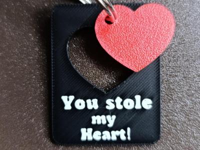 keychain whit a stolen heart