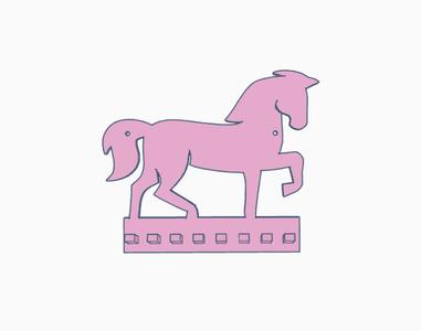 Horse wall key ring