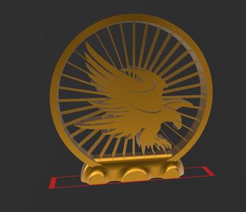 Flying Eagle - Suspended - 2D - Thread Art STL