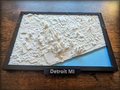 Detroit Michigan 3D Miniature